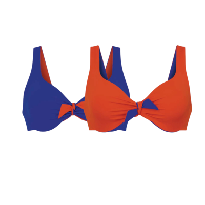 Costume triangolo Loretta reversibile - Pure Flip Rosa Faia