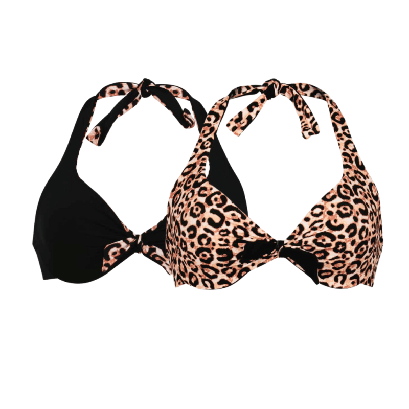 Costume triangolo Loretta reversibile - Pure Flip Rosa Faia