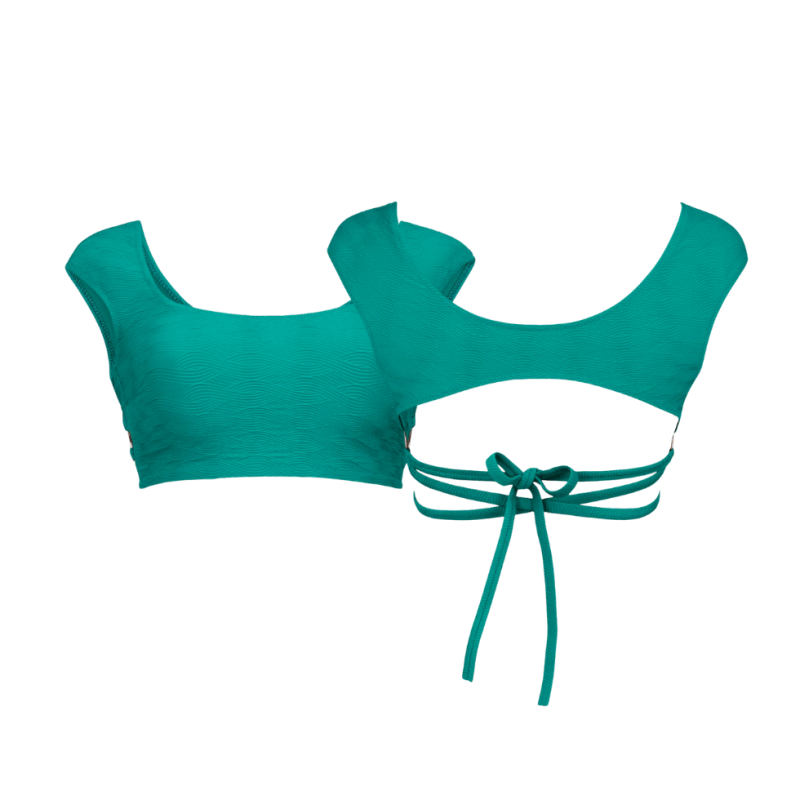 ANI-M58788-1.850 - Top costume Vrani senza ferretto - turchese Stretch Wave