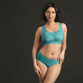 ANI5400.189- Bralette Essential Lace senza ferretto con coppe estraibili - Light smaragd
