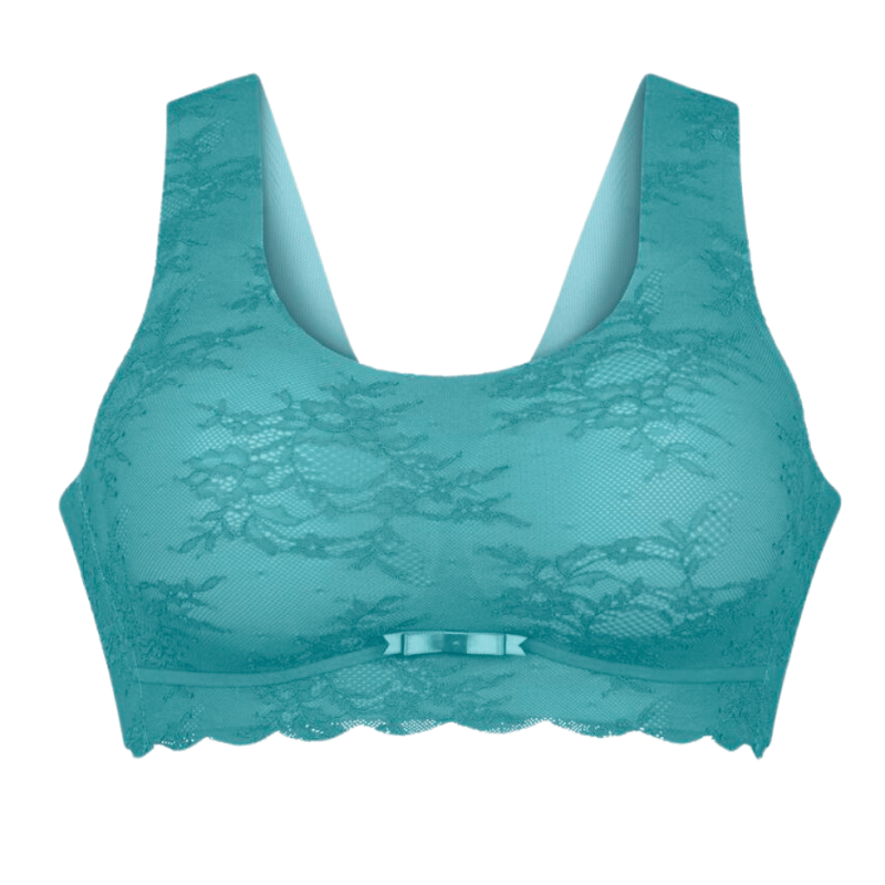 ANI5400.189- Bralette Essential Lace senza ferretto con coppe estraibili - Light smaragd