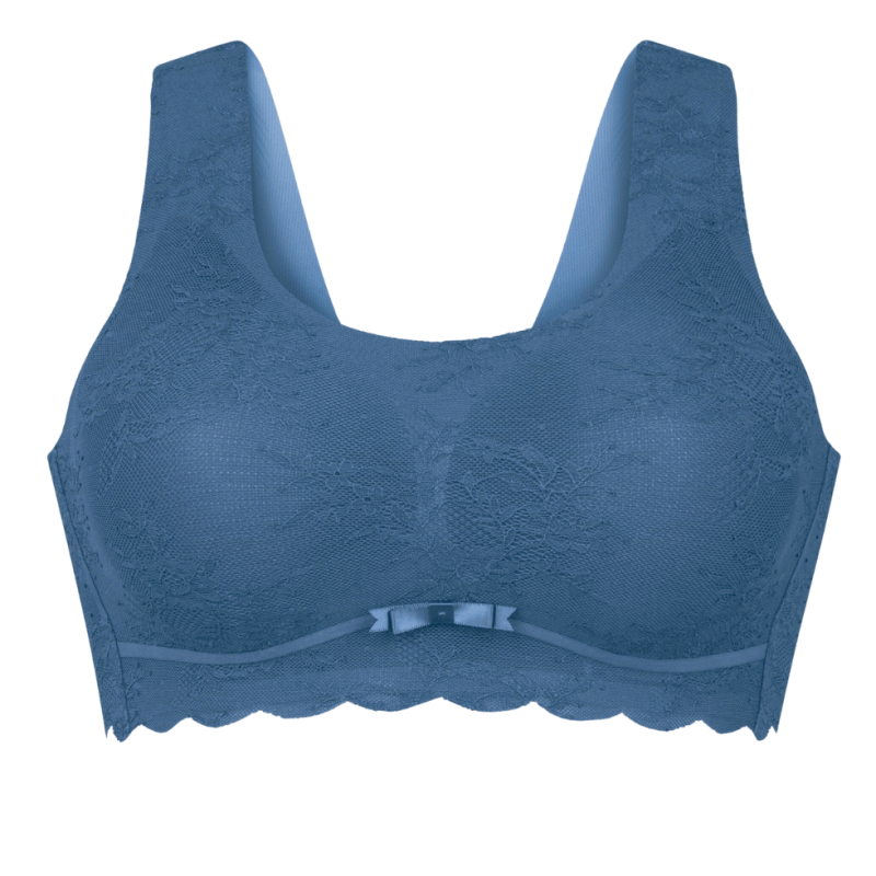 ANI5400.188- Bralette Essential Lace senza ferretto con coppe estraibili - Blue heaven
