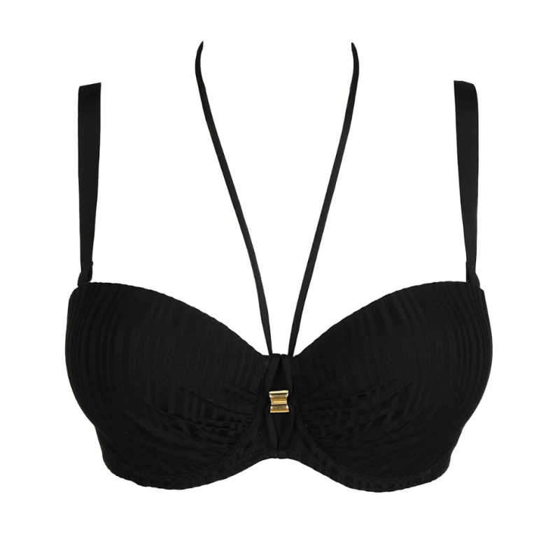 PD-4012917ZWA- Bikini Reggiseno a fascia combinabile Kiruna con ferretto - Nero