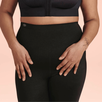 ANI1697.001-Sport tights massage taglie forti leggings magici linfodrenanti a compressione graduata - nero