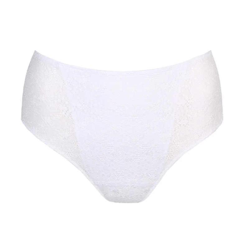PD-0541971WIT- Slip a vita alta Epirus in pizzo - bianco