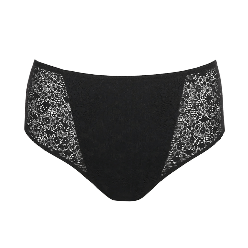 PD-0541971ZWA- Slip a vita alta Epirus in pizzo - Nero