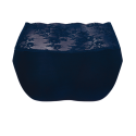 Slip vita alta con pizzo Essential Lace blu mare