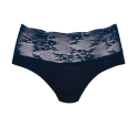 Slip vita alta con pizzo Essential Lace blu mare