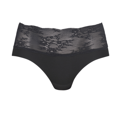 Slip vita alta con pizzo Essential Lace antracite