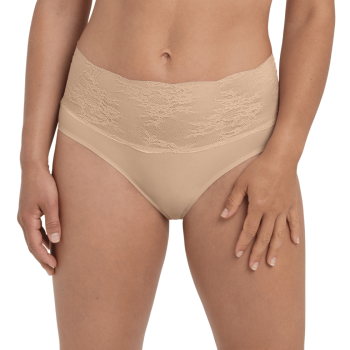 ANI1304.753-Slip Essential Lace vita alta con pizzo invisibili - desert