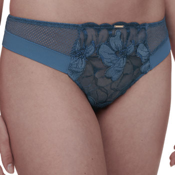CL-C12Q90-A54 - Tanga in pizzo floreale Fleurs Signature - jeans blue denim