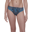 Tanga in pizzo Fleurs Signature di Chantelle Lingerie blue denim