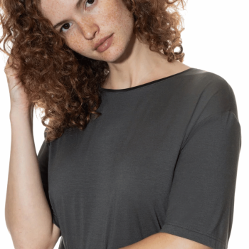 MEY-1230065-515 - Camicia da notte maxi maglia Pure Chic - Thunder Grey