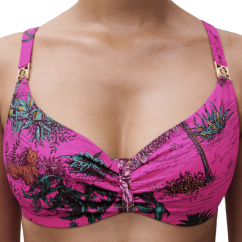 CL-C17UM0-A10-Bikini combinabile coprente Sauvage con ferretto - pink jungle