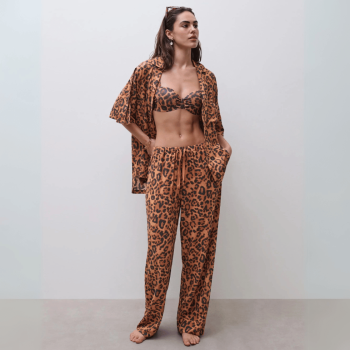 CL-C18SH5-A12- Completo in viscosa due pezzi Explore - wild leopard