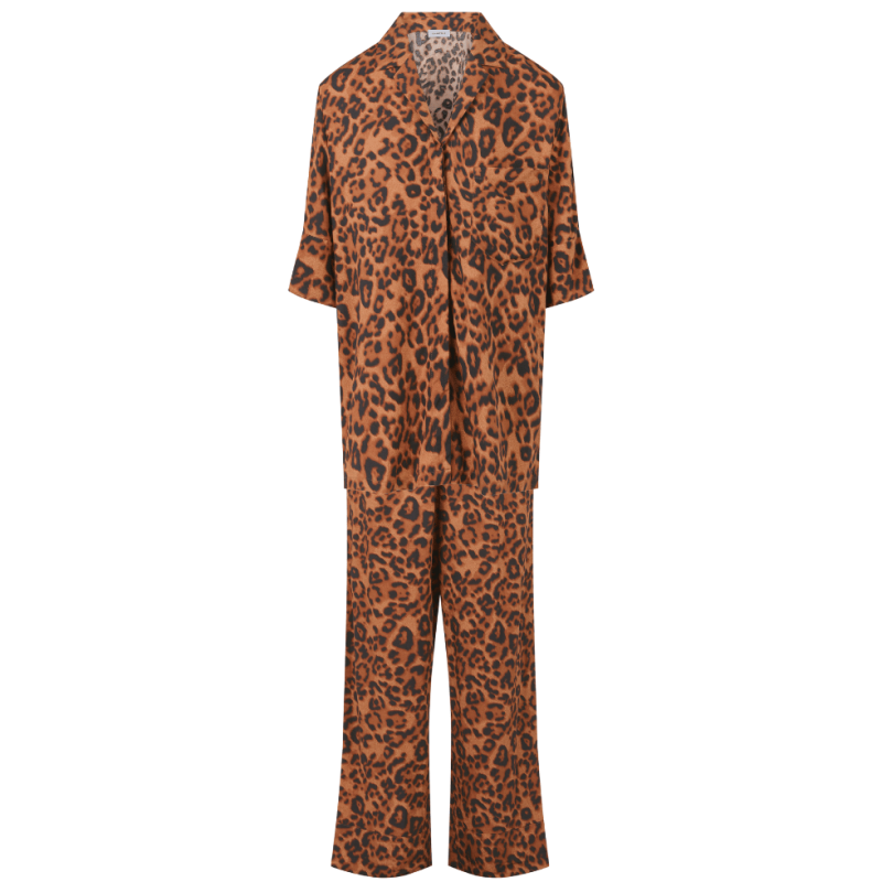 CL-C18SH5-A12- Completo in viscosa due pezzi Explore - wild leopard