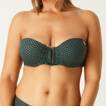 AD-01815ADB- Bikini Reggiseno a fascia combinabile Lauren con ferretto - Verde Chinese Fan