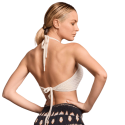 Top in macramè Manila di Vacanze Italiane avorio