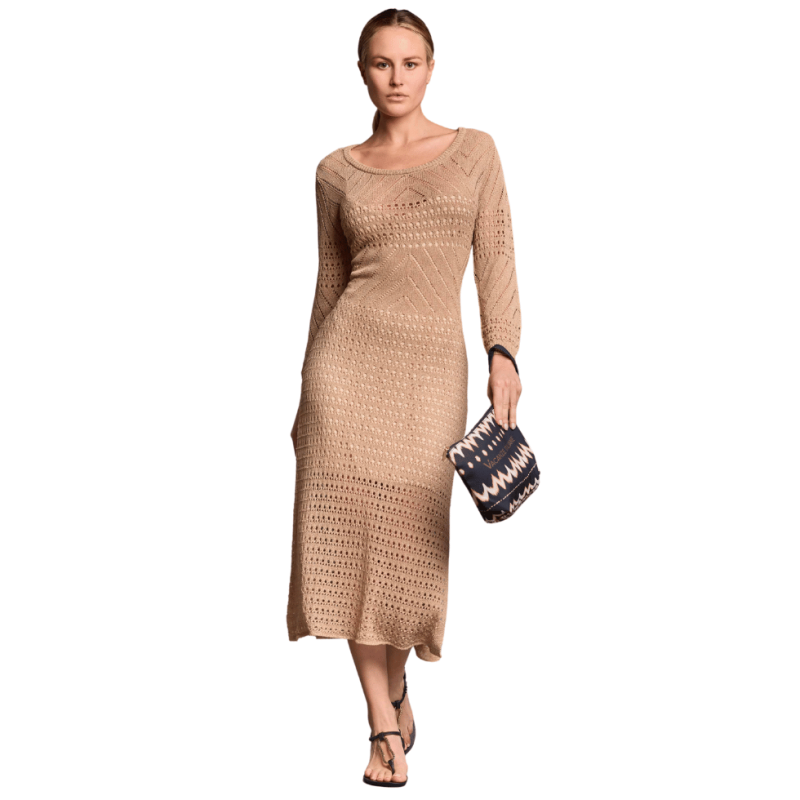 VI-25-170-Maxia abito a tubino Diana  - Ivory gold