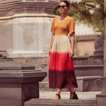 IC-25-060-Maxi Abito svasato Megan - multicolor