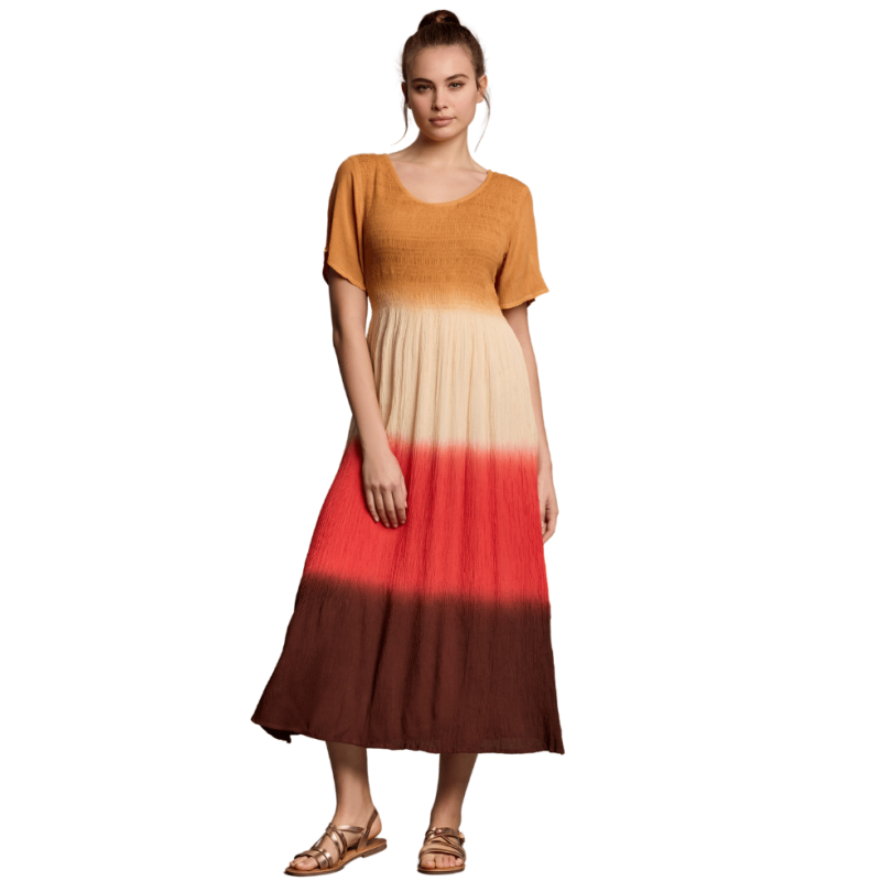IC-25-060-Maxi Abito svasato Megan - multicolor
