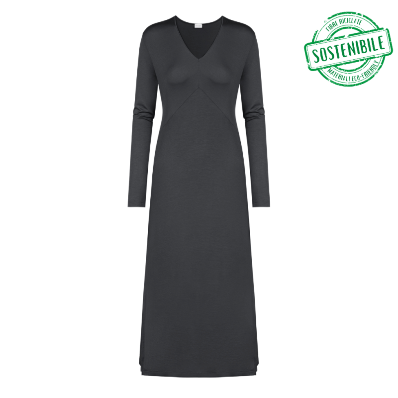 MEY-1230027-515 - Camicia da notte lunga serie Pure Chic - Thunder Grey