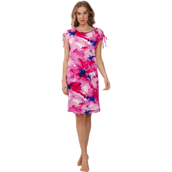 PA-311251-338-1- Abito in viscosa al ginocchio - rosa fantasia