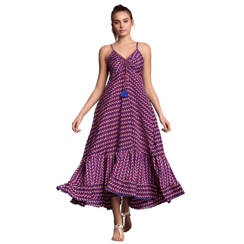 IC-25-125-Maxi Abito Serena in Polisilk - multicolor