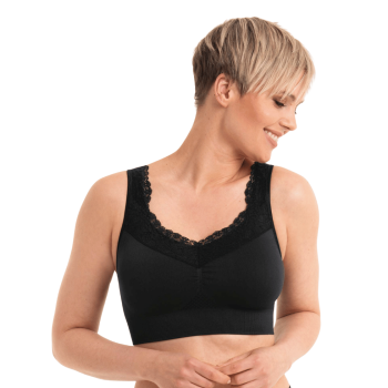 ANI5789X.001- Reggiseno Lotta Lace da protesi senza ferretto- Nero