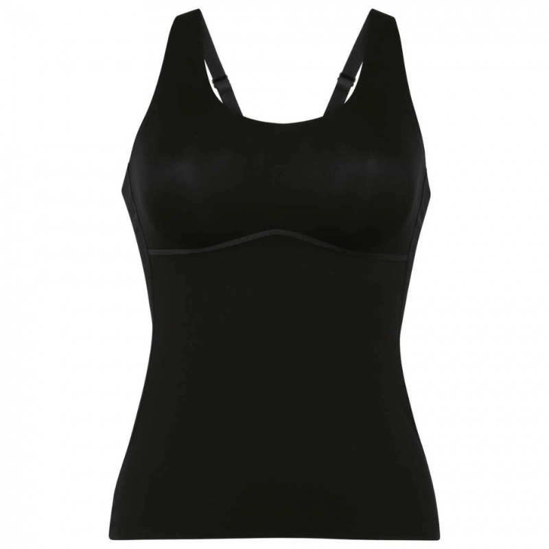 ANI0654.001 - Canottiera soft Essential con coppe estraibili - nero