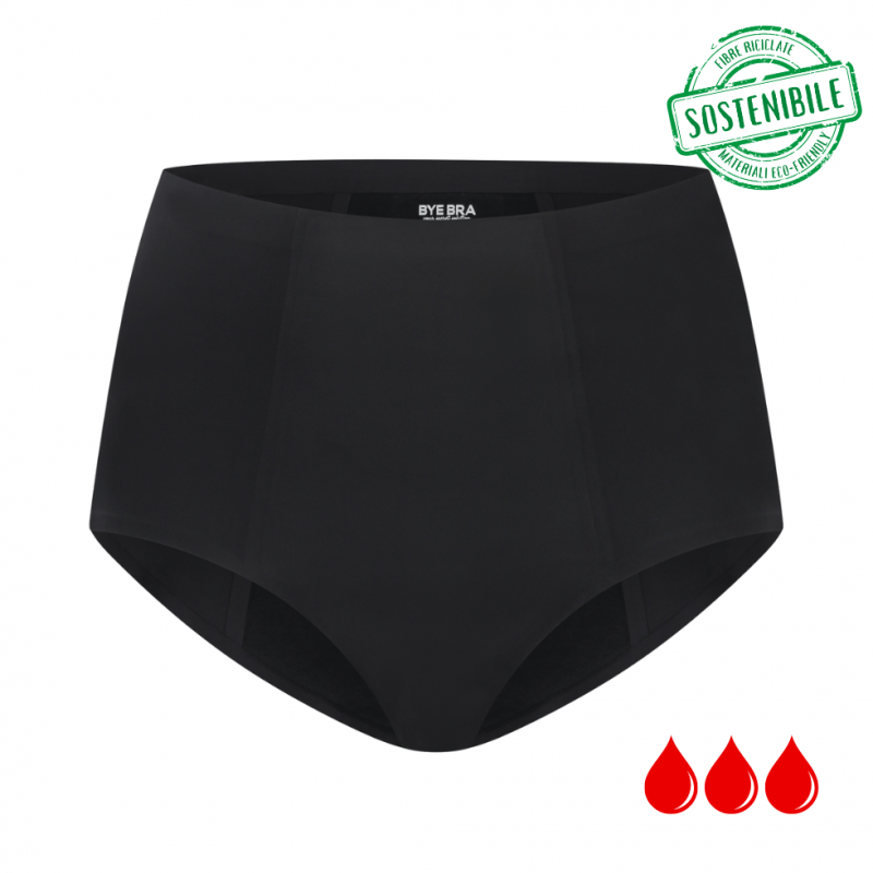 BB-2206-07-08-09- Slip da ciclo vita alta flusso abbondante - nero