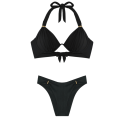 Bikini a triangolo Fabia nero Pain de Sucre