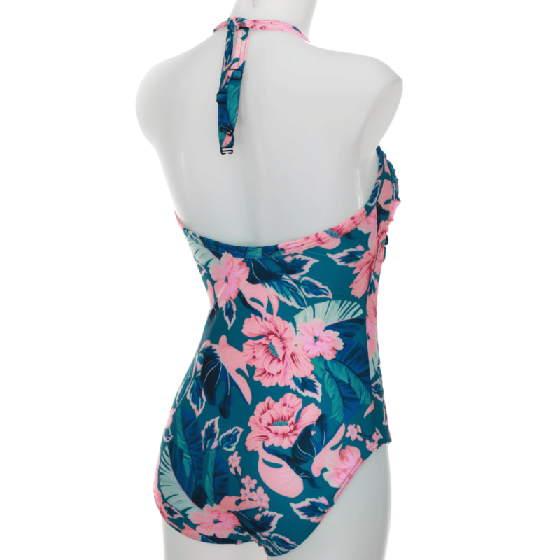 Costume intero floreale blu magenta hawaii Sunflair