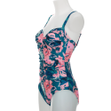 Costume intero floreale blu magenta hawaii Sunflair
