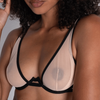 SL-BPL001-001- Reggiseno soft scollato a vela Mata Hari con ferretto - Beige