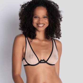 SL-BPL001-001- Reggiseno soft scollato a vela Mata Hari con ferretto - Beige