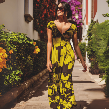 DB-25-082-Maxi Abito Shirley - multicolor giallo