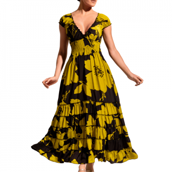 DB-25-082-Maxi Abito Shirley - multicolor giallo