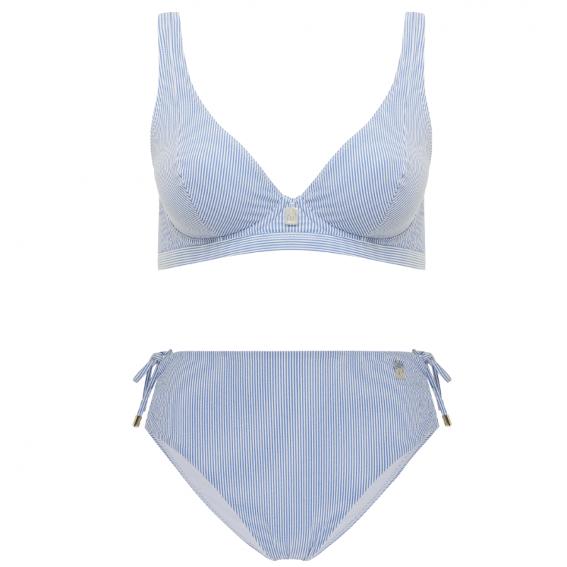 AD-01910BLE- Bikini due pezzi a triangolo Jenny con ferretto e slip regolabile - Azzurro French Souvenir