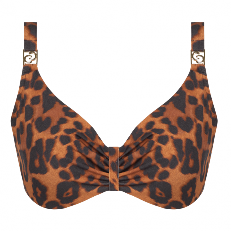 CL-C17UM0-A12- Bikini combinabile coprente Sauvage con ferretto - wild leopard
