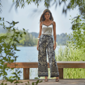Pantalone palazzo Janira Paradise in viscosa