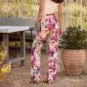 Pantalone palazzo Janira Orchids in viscosa