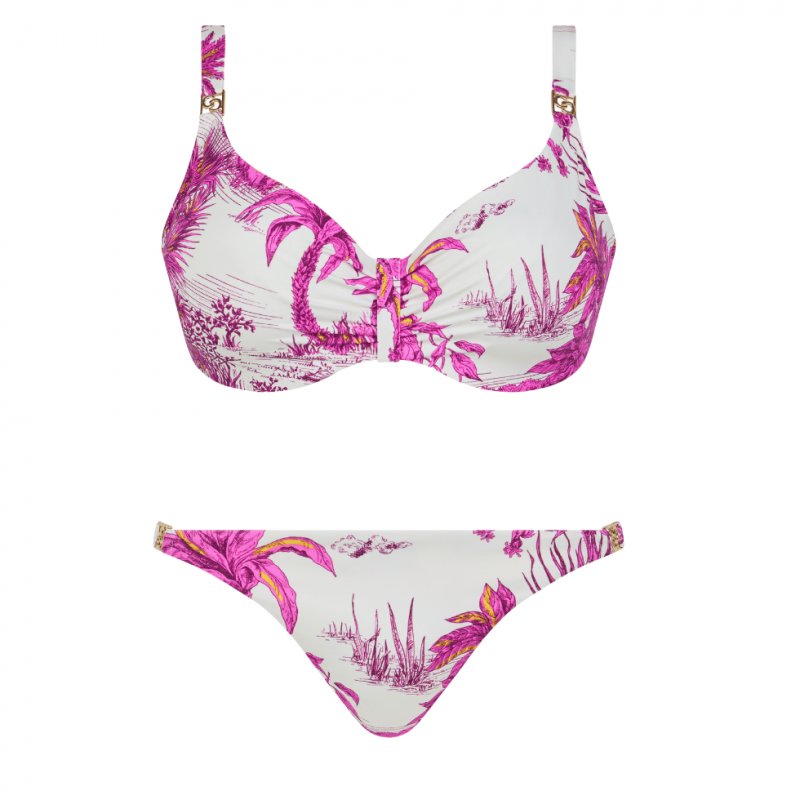 CL-C17UM0-A11-Bikini due pezzi a balconcino Sauvage - white jungle