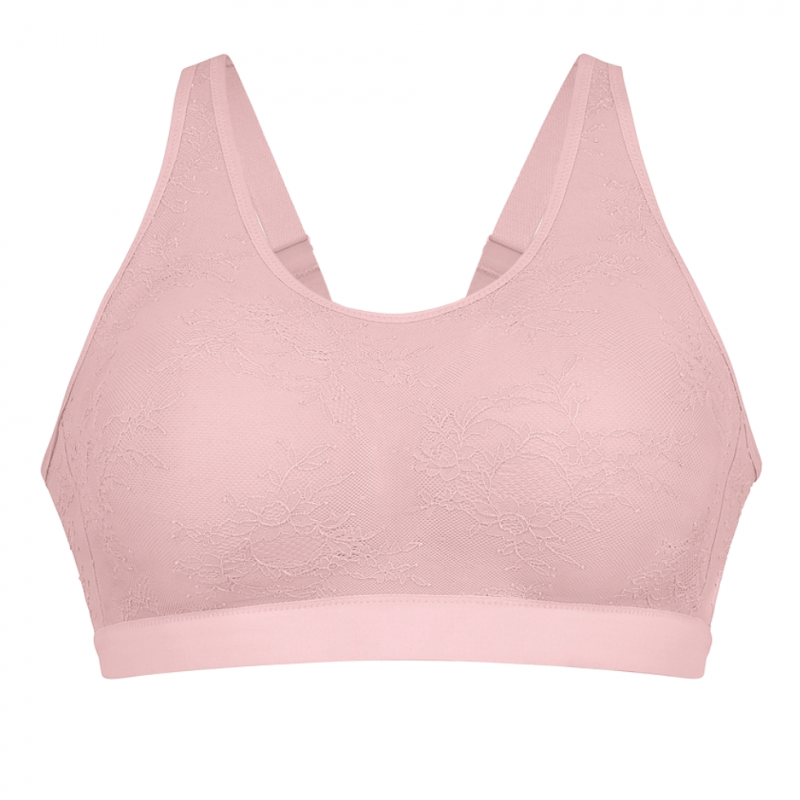 ANI4700X.596- Bralette Essential Lace senza ferretto con coppe estraibili da protesi - rosewood