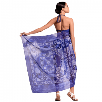 DA-25-098-Pareo Solid in georgette - Blu
