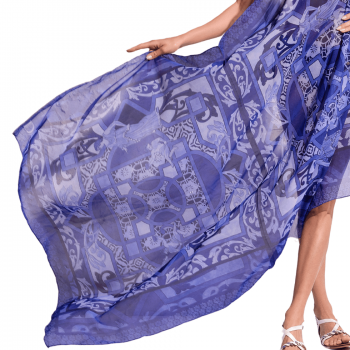 DA-25-098-Pareo Solid in georgette - Blu