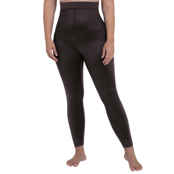 ANI1699.768 - Sport tights massage taglie forti - leggings magici linfodrenanti a compressione graduata con banda - Chocolate