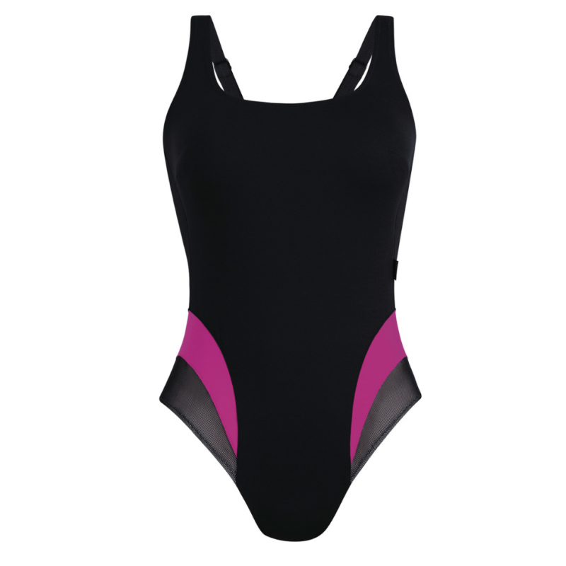 ANI-M67899.001- Costume Intero senza ferro Elina da piscina- Nero