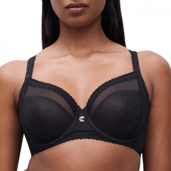 CL-C19XM0-011- Reggiseno soft Romance con ferretto - nero