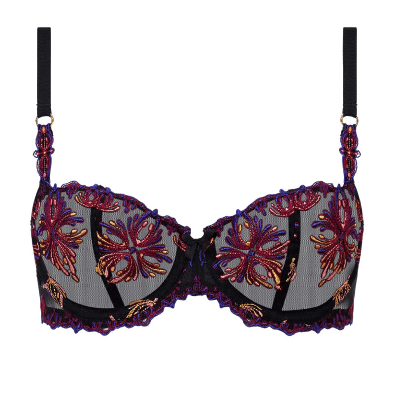 CL-C26050-B25- Reggiseno a balconcino Champs-Elysées con ferretto - Noir joyaux